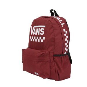 Vans Backpack Street Sport Realm Checker Burgundy Canvas Men's VN0A49ZJZBS